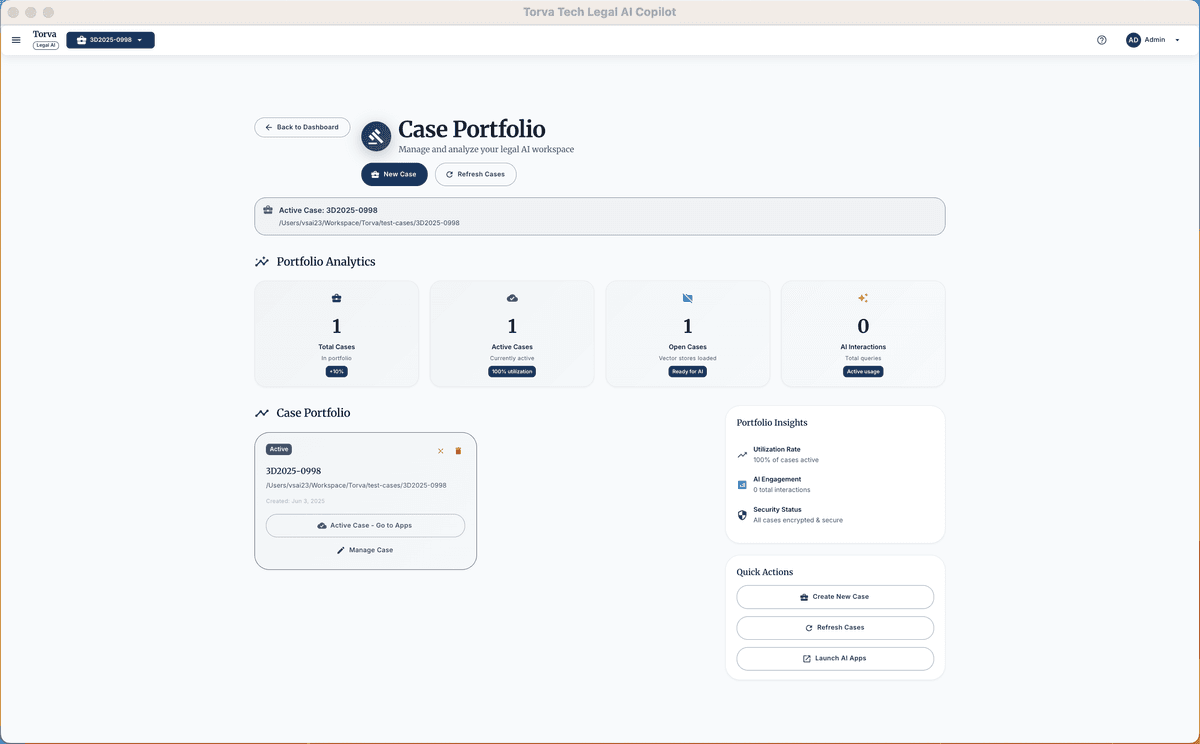 Connect Your Case - Case Management Dashboard