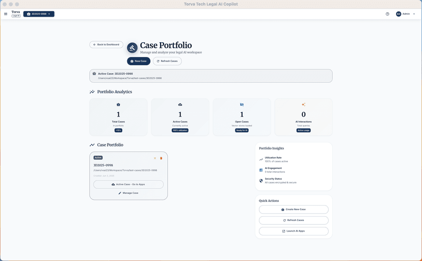 Connect Your Case - Case Management Dashboard