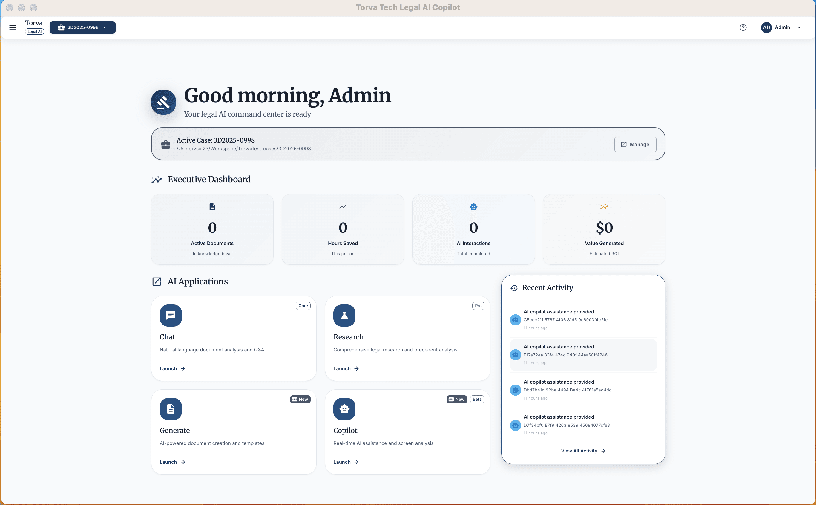 Torva AI Dashboard